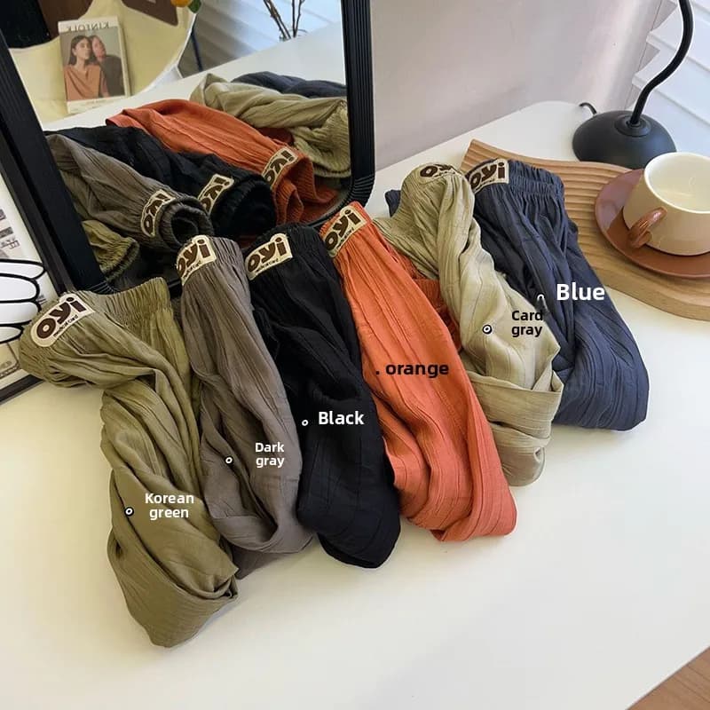 2026 Summer Thin Kids Anti Mosquito Pants Loose Snow Texture Leggings Boys Girls Casual Harem Shake Pants