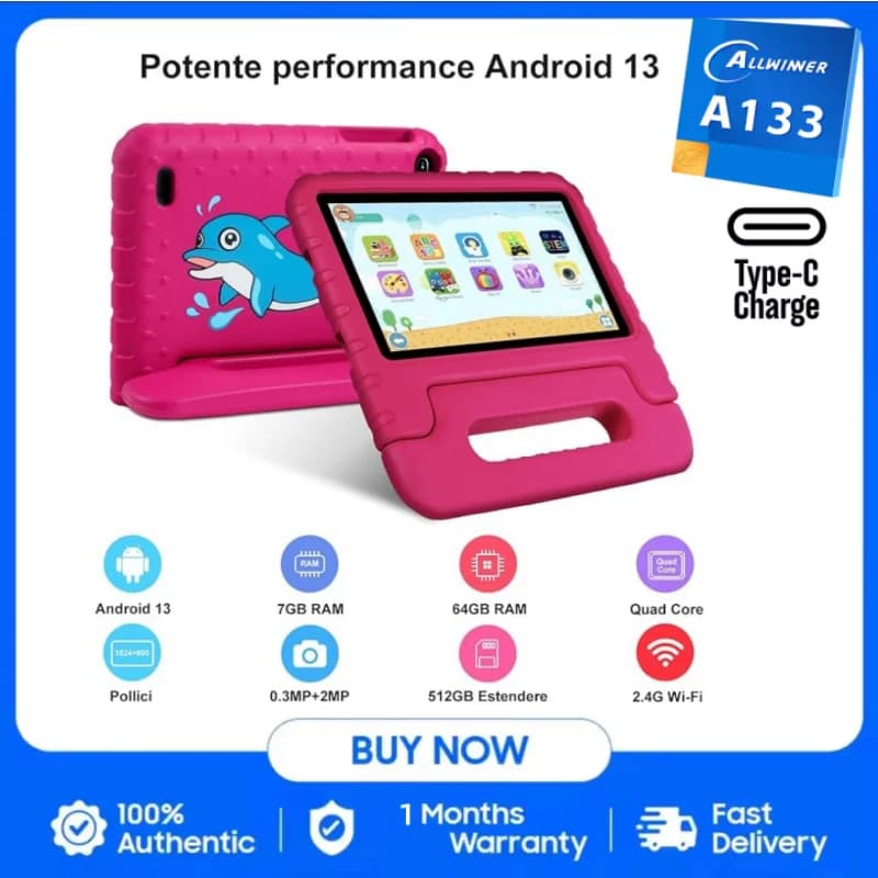 X300 DDR3 7" Tablet PC Android 13 7 GB + 64 GB Allwinner A133 Quad Core WIFI Type-C