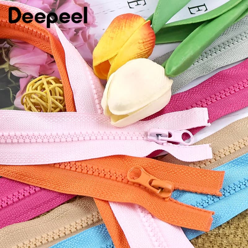 10 pezzi 5 # 40-120 centimetri Cerniere In Resina Astuccio Vestiti Per Bambole Sostituire Cerniera Tenda Bagagli Open-End Zip Kit di Riparazione Accessori Per Cucire