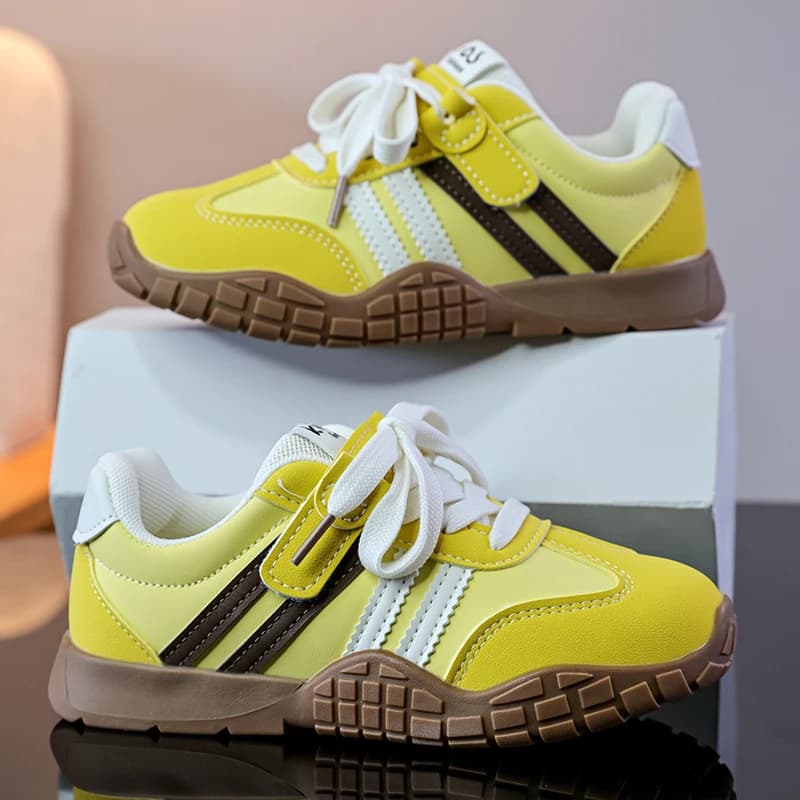 Scarpe robuste per bambini Sneaker per ragazze Autunno Moda carina Comode scarpe giornaliere per bambini Scarpe con plateau Nuove scarpe sportive per il tempo libero in pelle