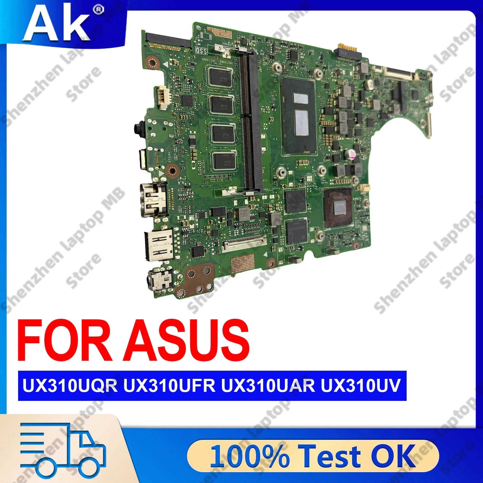 UX310UV Laptop Motherboard For ASUS U3000U UX310UV UX310UQK UX310UQ UX310UFR UX310U UX310UQR RX310U Mainboard With i3 i5 i7 CPU