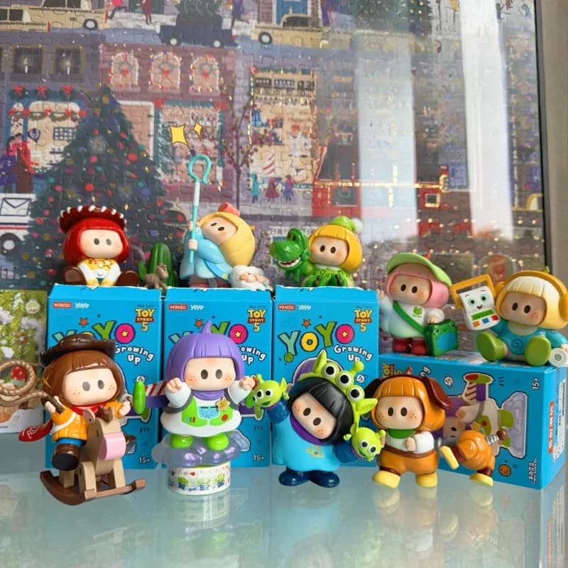 MINISO YoYo Growing Up Series Blind Box Buzz Lightyear Aliens Anime Figures Mystery Box Toys Cute Desk Decora Surprise Bag Gifts