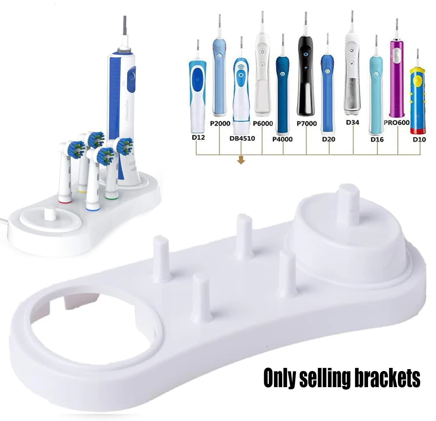 NEW Support for Oral B Electric Brushes, Model Charging Base 3709 3757d12 3737, Brush Head Support