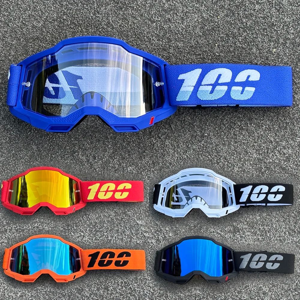 Occhiali da Motocross 100% Protezione, Maschera MX Off-Road, Occhiali per Casco, Occhiali da Sci Sportivi, Gafas per Moto e Dirt Bike