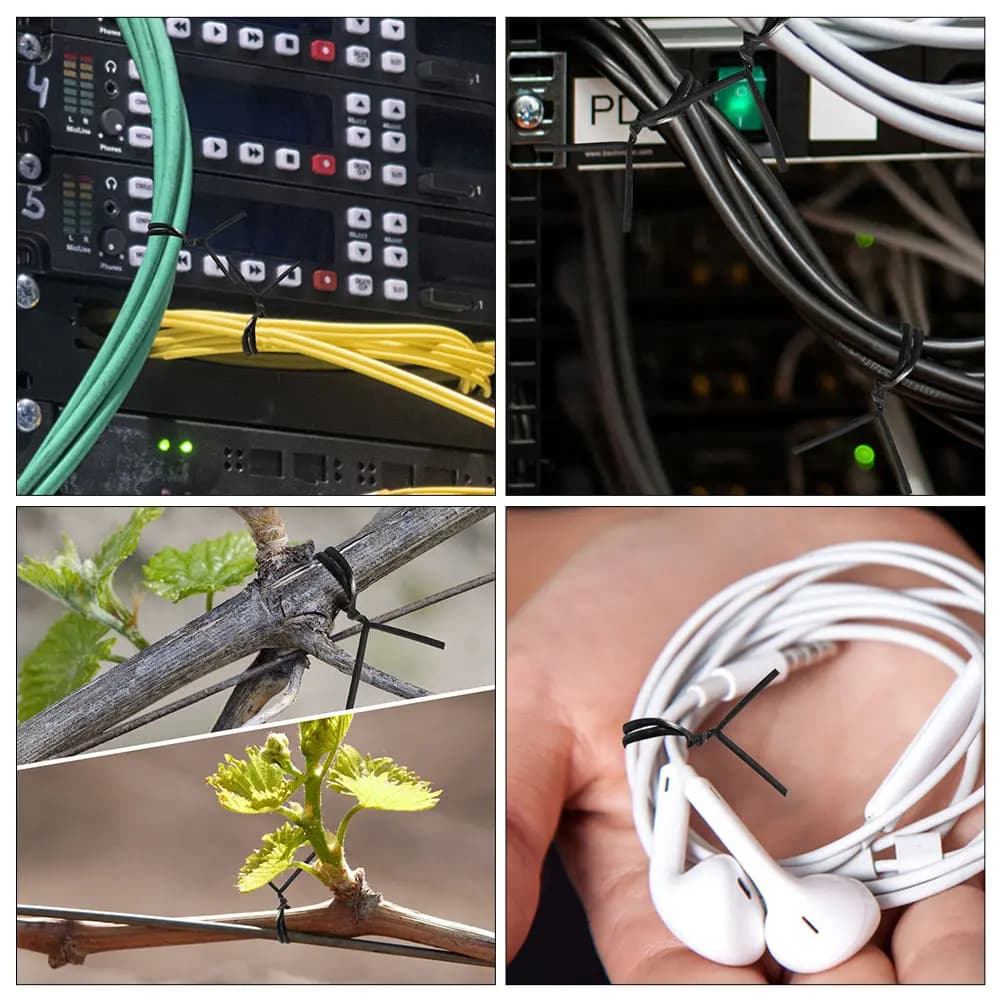 1000 Pezzi Fascette per Piante in PVC Intrecciato, Riutilizzabili, per Giardinaggio, Organizzazione Cavi e Legatura Fili