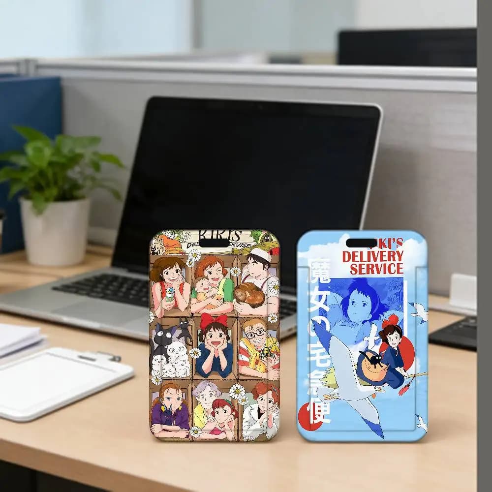 Fantasy children's films K-kikis anime Badge Holder PVC Material ID Card Case for Work Nurse Key & Wallet