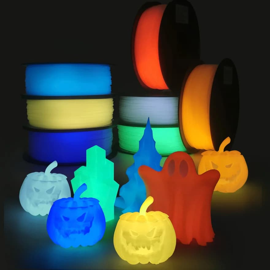 Filament PLA that lights in the dark 1.75 mm 250 g Rainbow Filament Change color 3D printing material PLA translucent Red Green Blue New