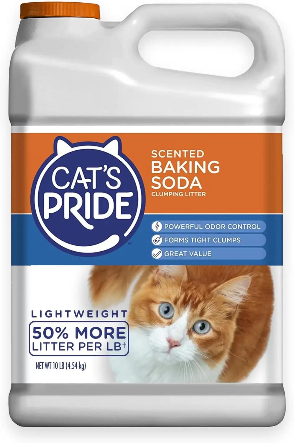 Lettiera per gatti leggera e agglomerante con bicarbonato di sodio, potente controllo degli odori, profumata, 10 libbre