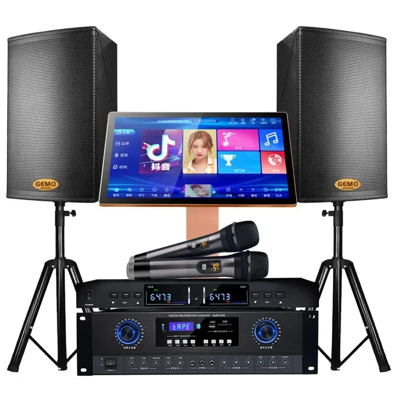 Sistema musicale Set completo Professionale Commerciale KTV Karaoke Machine Voice Jukebox Attrezzatura per altoparlanti da 12 pollici