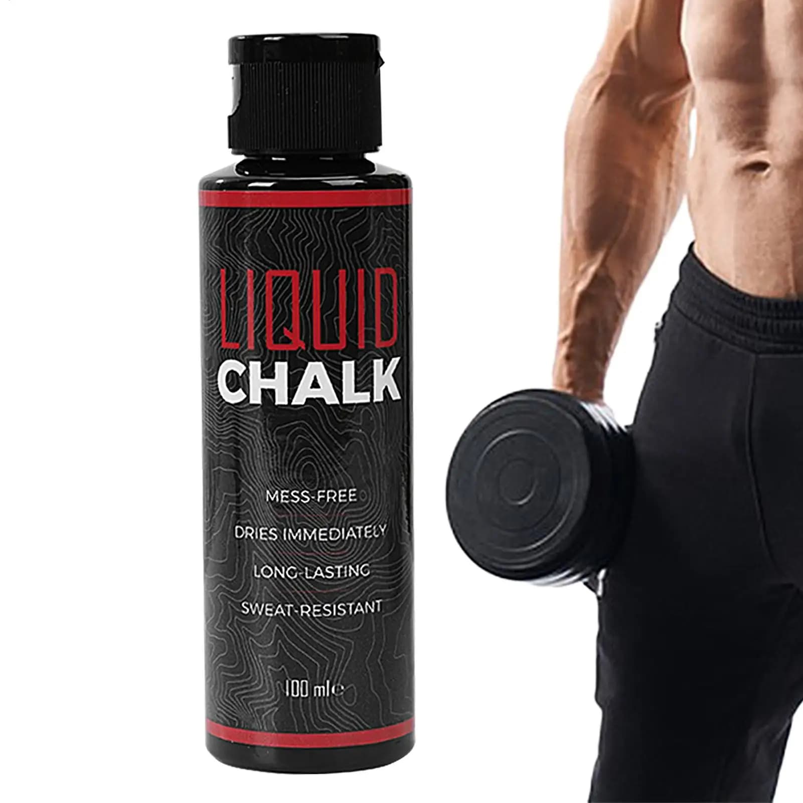 50/100ml Liquid Chalk Sweat-Resistant Workout Magnesium Powder Anti-slip Cream Grip Weight Lifting Climbing Gym Sports Chalk