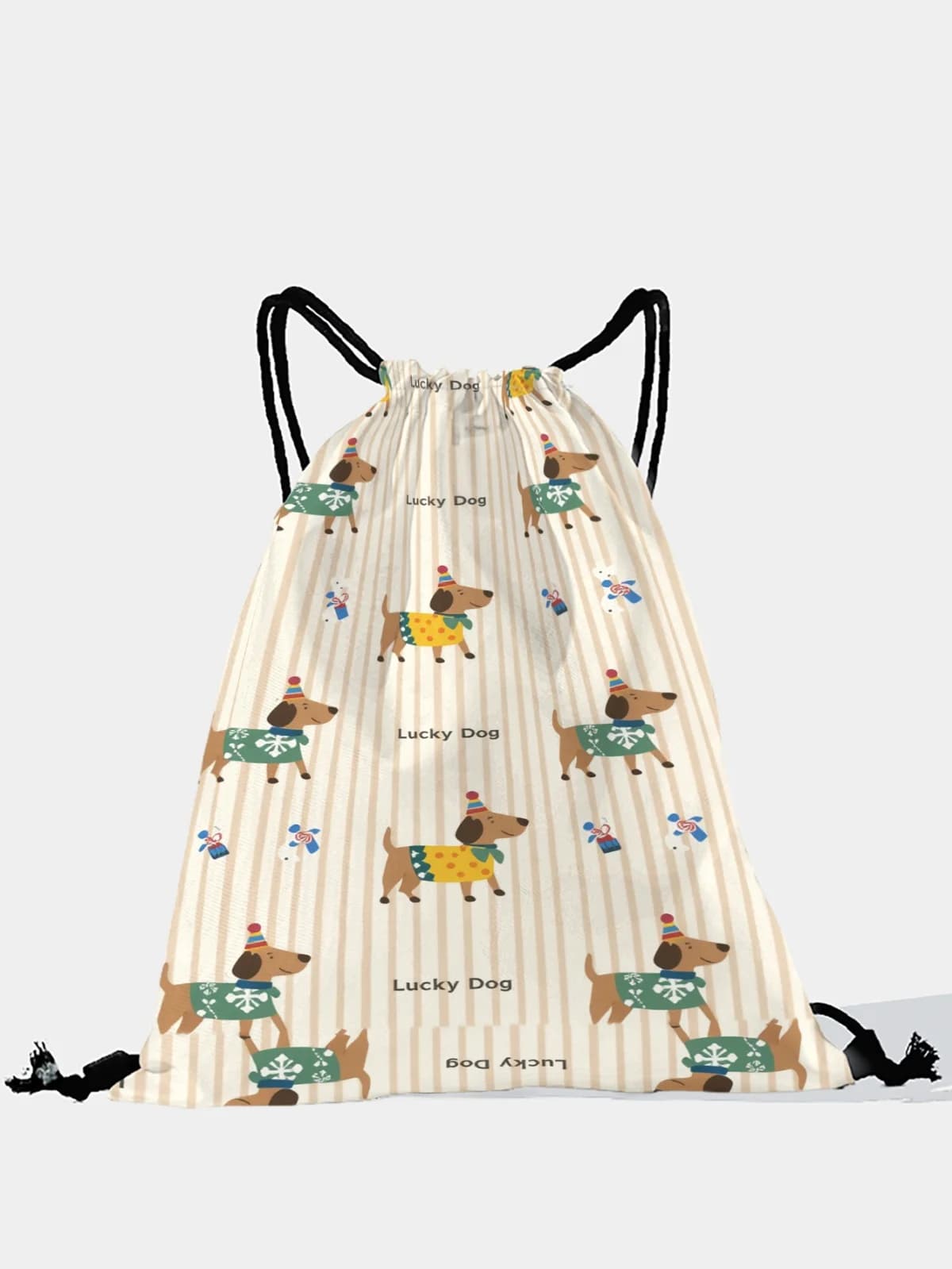 Zaino con coulisse con stampa Bassotto, borsa sportiva leggera per palestra, yoga, viaggi, scuola, shopping e uso quotidiano