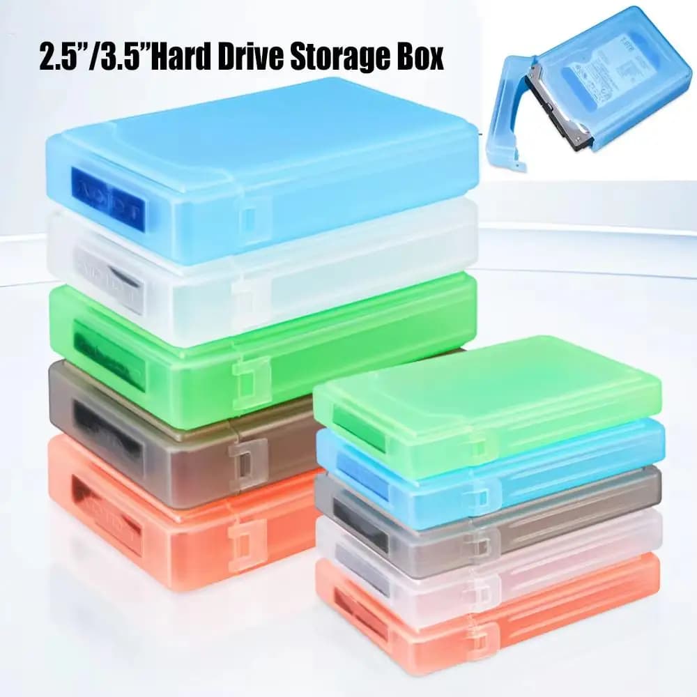 Shockproof Plastic 3.5inch and 2.5 Inch IDE SATA External HDD SSD Protective Case 3.5" 2.5“ Hard Drive Storage Box Storage bag