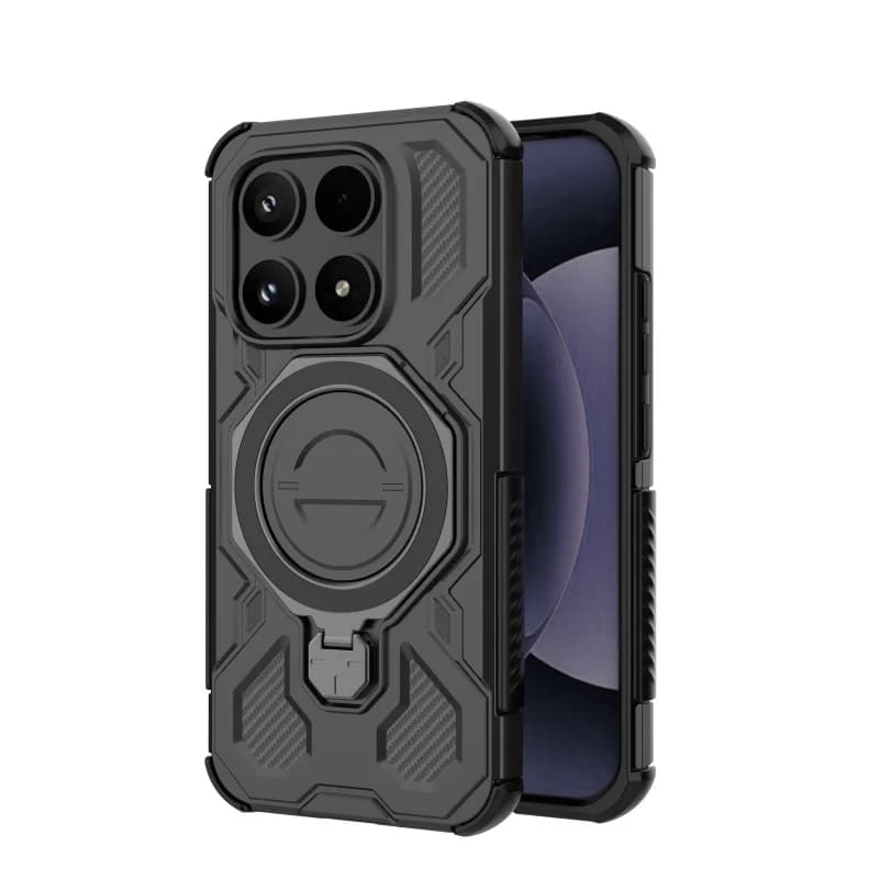 Cover for Xiaomi 17, Anti-shock case for Xiaomi 17, Adsorption ring in PC with Phone support, Fundas Xiaomi Mi 17