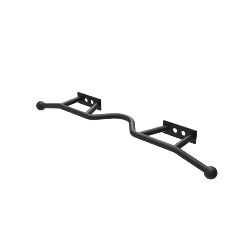 Adjustable multifunctional squat accessory with steel wall mounted traction bar