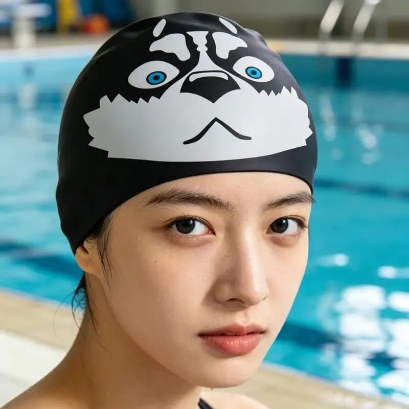 Silicone Swim Caps for Women Men, Watertight Soft Bathing Caps Swimming Hat, Easy to Put On and Off for Long Short Hair K1YF