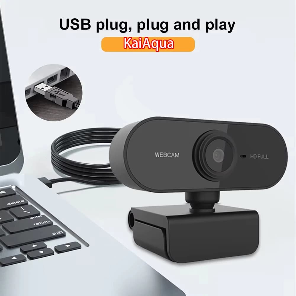 Webcam HD 2K 1080P 720P 480P per computer desktop e laptop, mini webcam USB con microfoni e copri webcam per YouTube e Skype