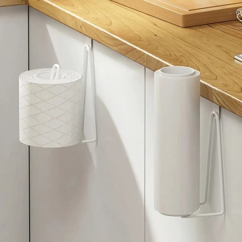 Porta carta igienica da parete senza foratura, porta carta igienica da bagno, facile da installare, salvaspazio, con finitura verniciata resistente per la casa