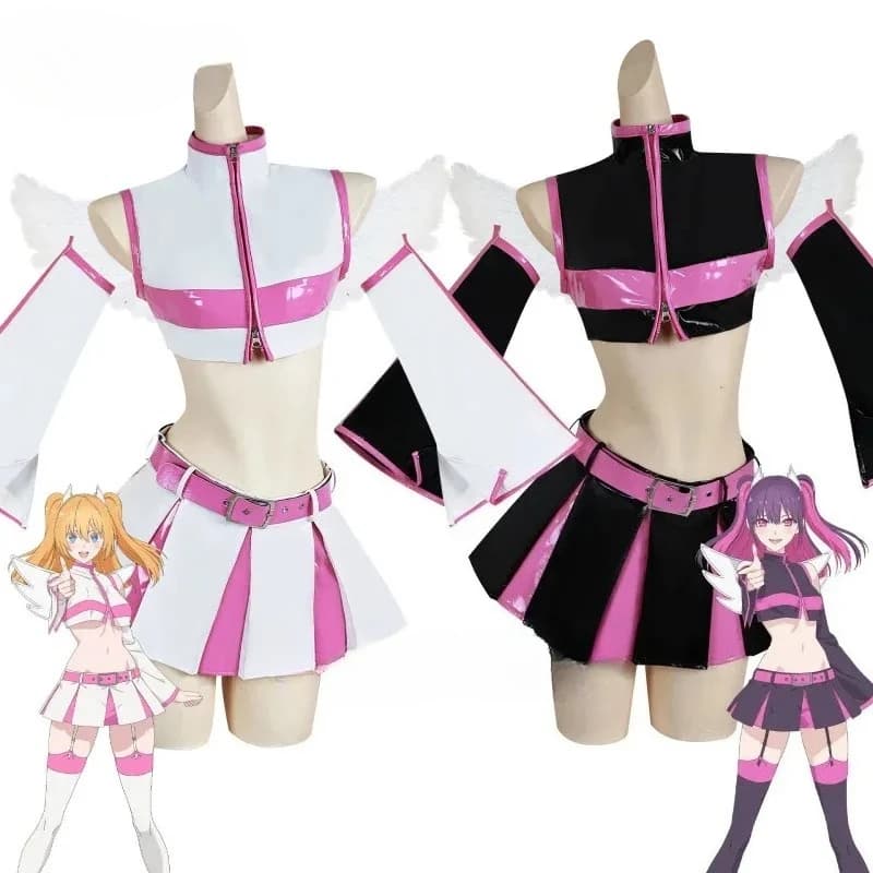XT8Anime 2.5 Seduzione dimensionale Lilysa Amano Liliel Miriella Costume Cosplay Parrucca Uniforme Gonna Ali Festa di Halloween WomXT6@!