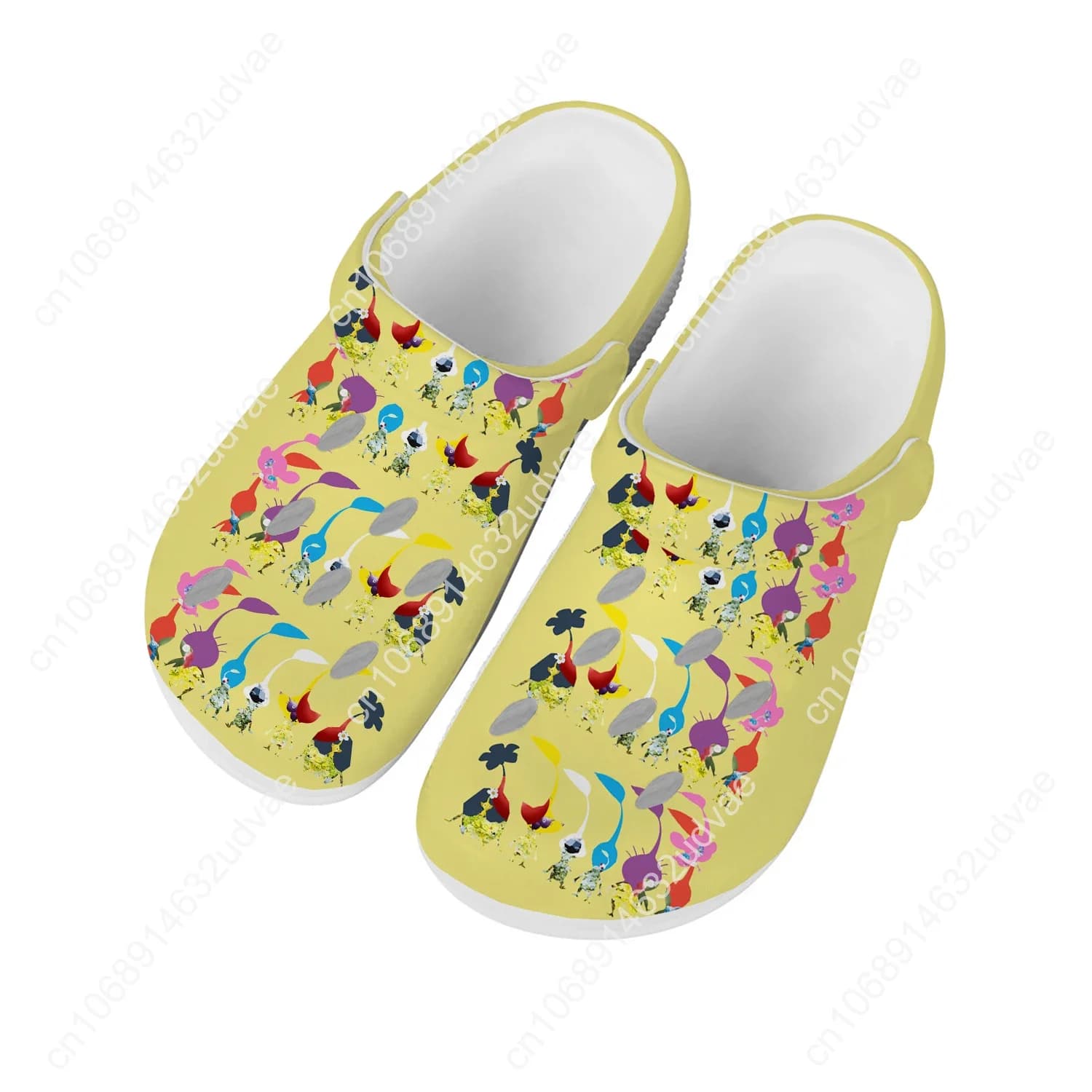 Men's Sandals Pikmin Women's Teenager Fashion Water Shoes Popular Games Customized Beach Slippers Comfortable and Breathable Garden