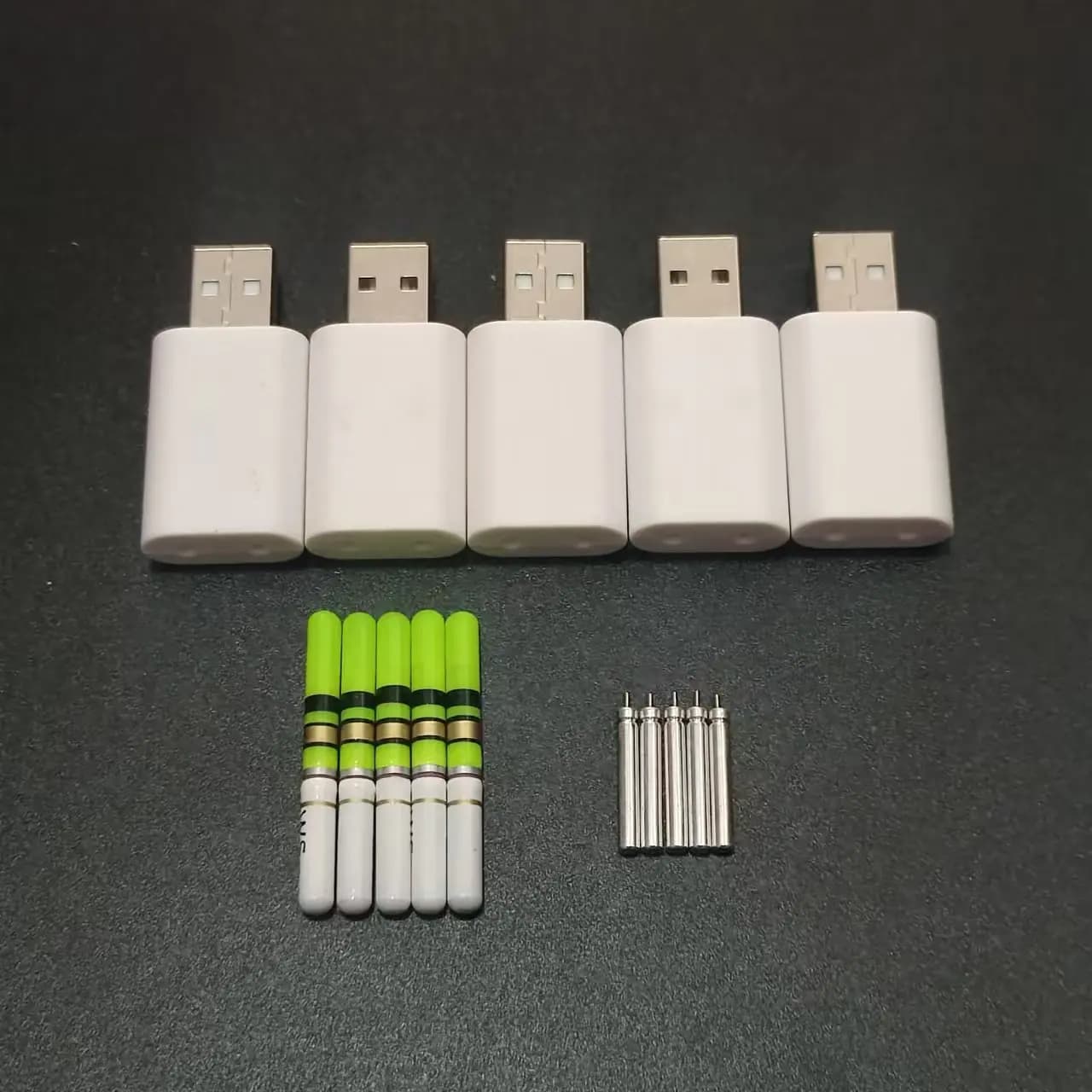 5pcs Light Sticks With 5 Rechargeable CR322 Battery Waterproof LED Lamp Lightstick Night Fishing Float Accessory D007