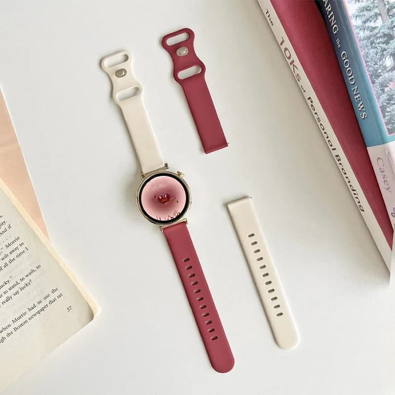 Cinturino sportivo da 22 mm 20 mm per Samsung Galaxy Watch 7-6-5-pro-4-Classic/attivo Bracciale in morbido silicone Huawei GT 4-3-2e-pro cinturino