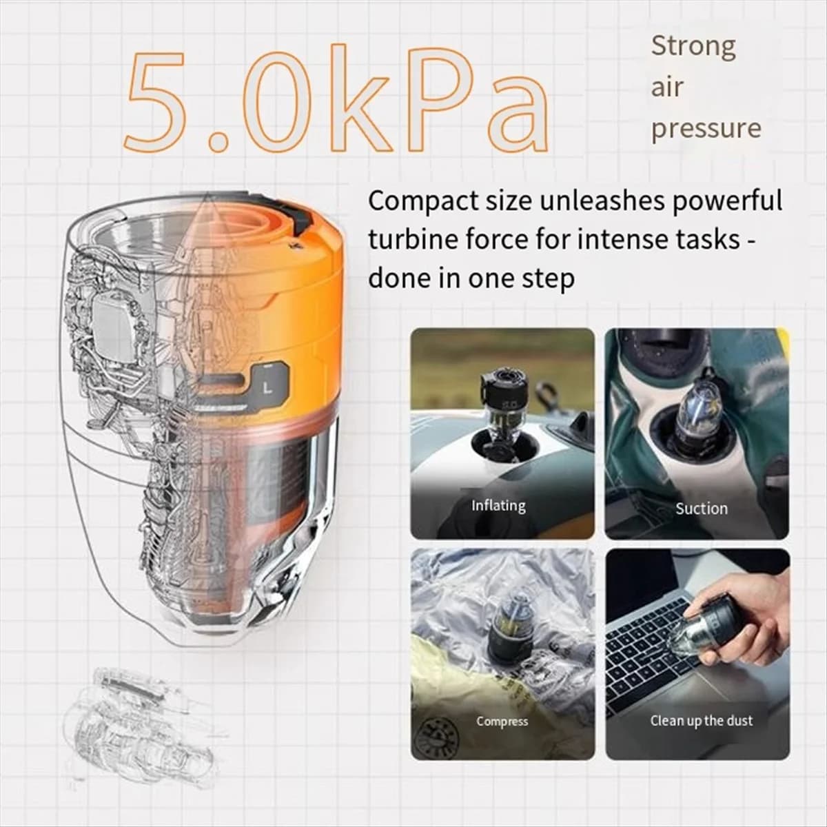 Lo-ok MAX PUMP 3 Electric Air Pump Portable Camping Pump for Mats for Air Bed Vacuum Bag
