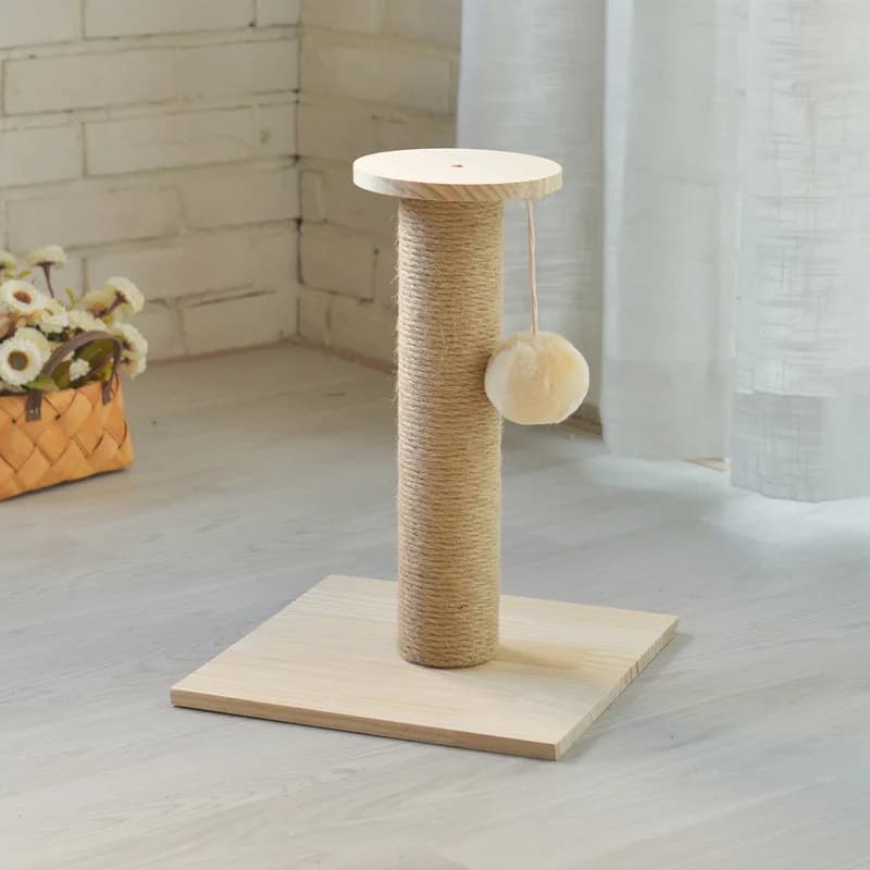 Albero per gatti compatto in legno massello - Condo e scalatore per gatti in pino a due livelli, mobili per gatti piccoli e durevoli all'ingrosso per ordini sfusi
