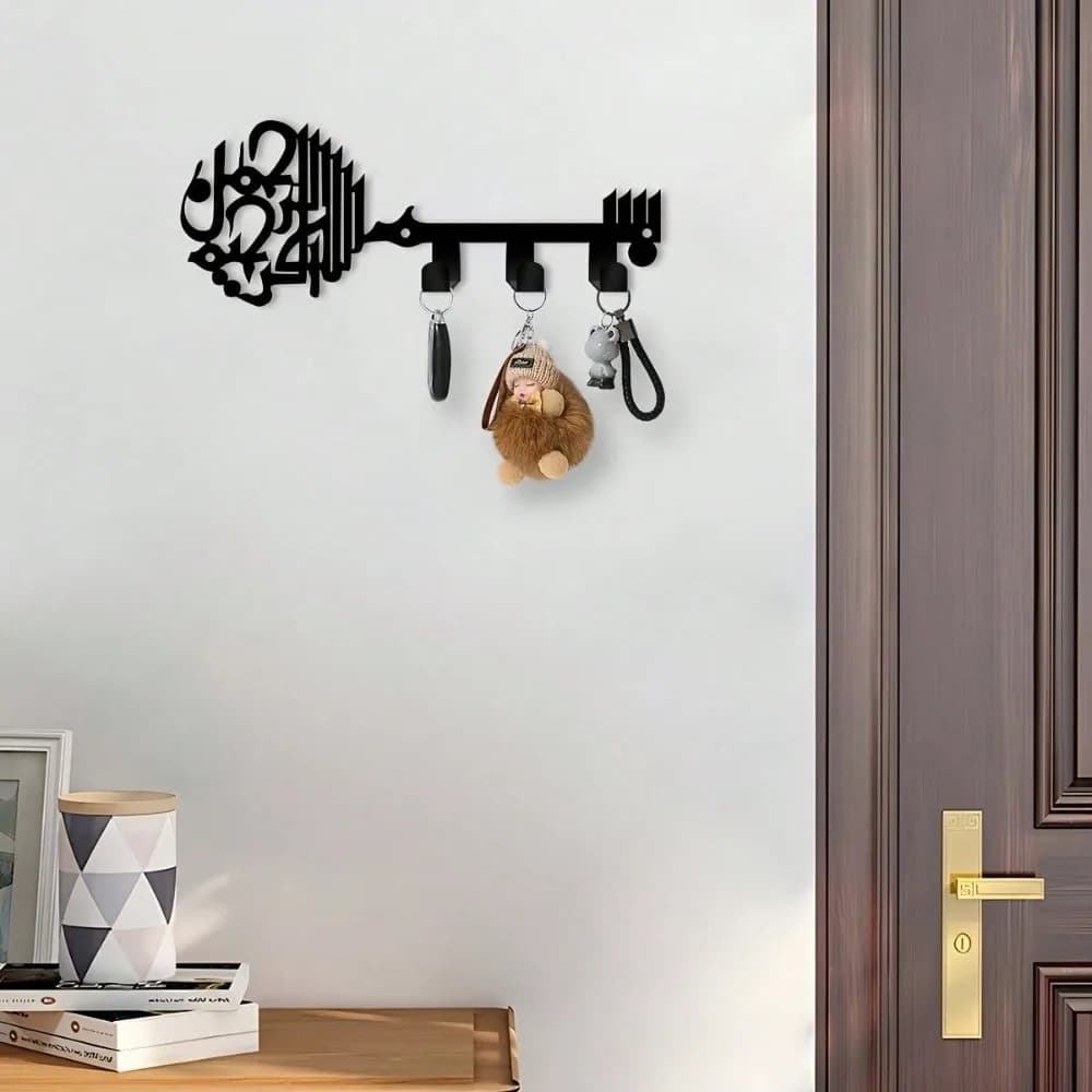Black Gold Bohemian Metal Key Holder Wall Mount Home Decor Entryway Hook