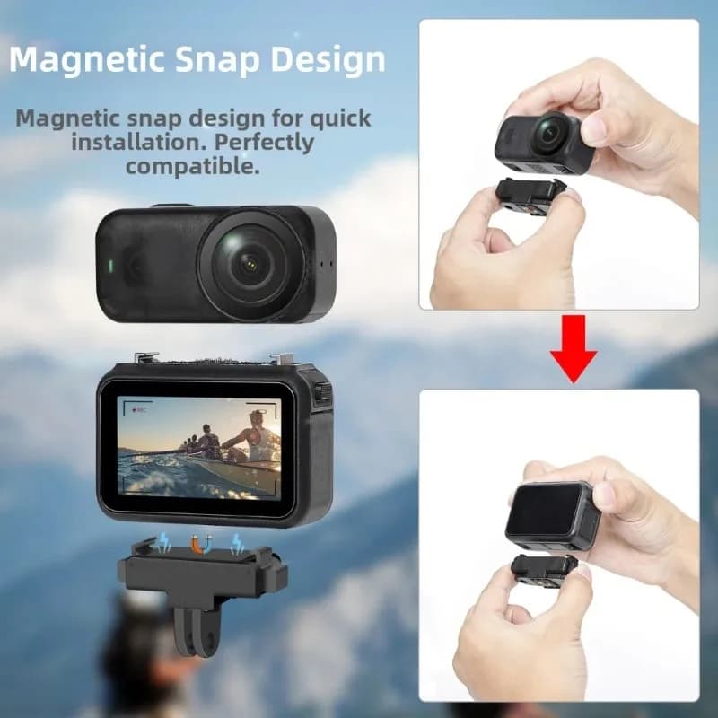 GROCE-Per DJI Per Nano Adattatore magnetico a sgancio rapido Base in plastica per action camera Montaggio con pollice Design-Compatto