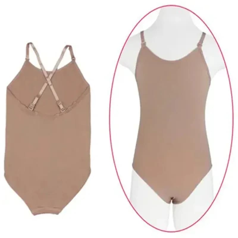 Child Adult Sexy Seamless Camisole Skin Colored Gymnastics Leotard Girls Kids Dance Ballet Underwear Swimsuit Nude Leotard
