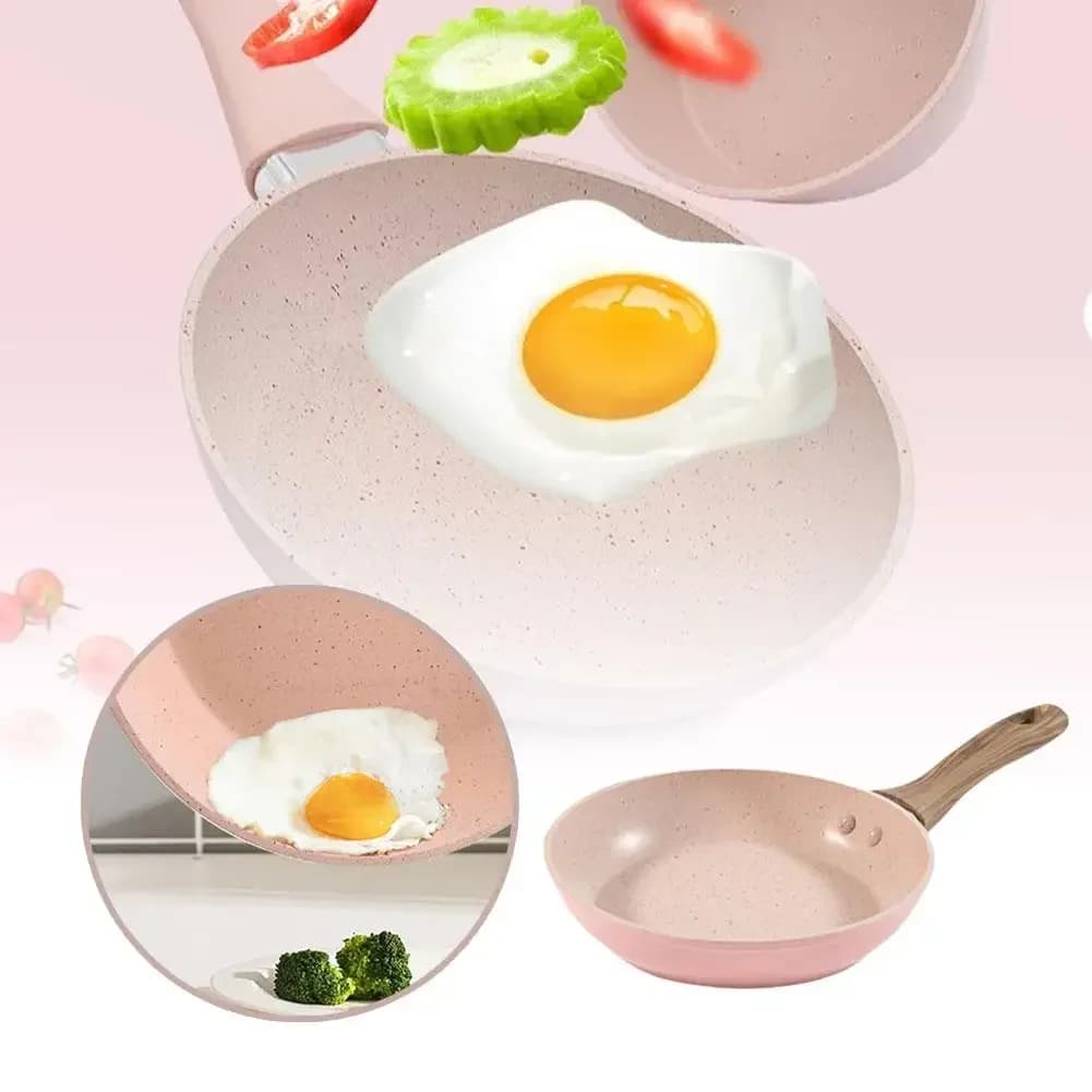 Medical Stone Non-Stick 16cm Egg Frying Pan Universal Baby Complementary Food Breakfast Healthy Kitchen Cookware