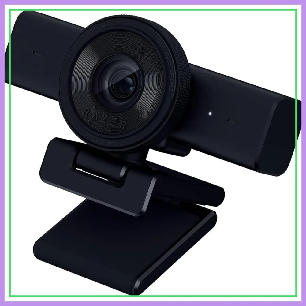 Webcam per Streaming 1440p 60FPS con Autofocus, Microfono Integrato, Obiettivo Grandangolare, Otturatore Privacy, Compatibile con OBS, Zoom, Teams