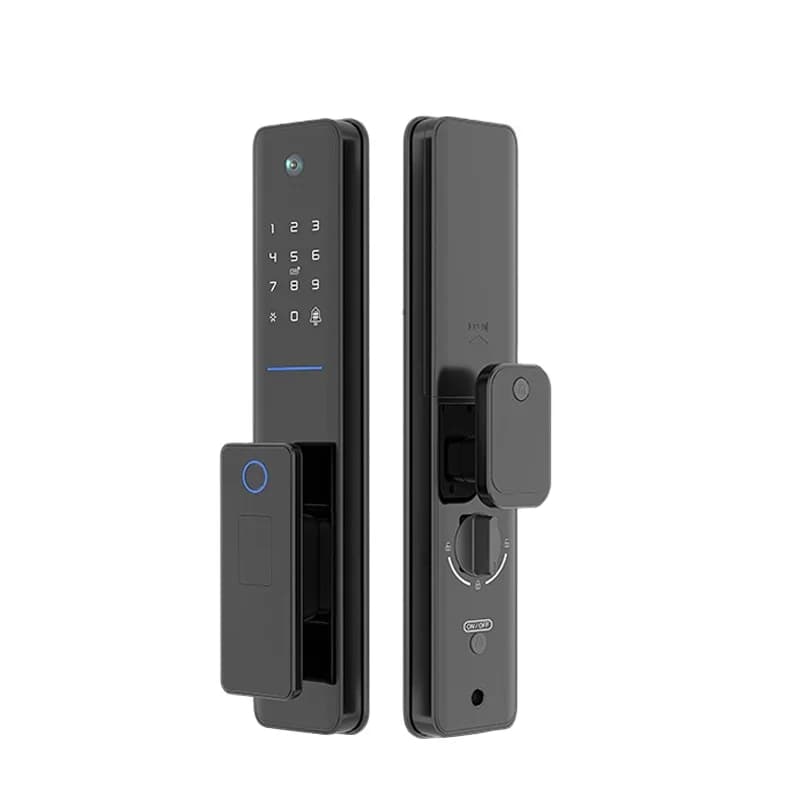 NEO Serratura biometrica per porta in legno biometrica in lega di alluminio con impronta digitale con fotocamera Serratura biometrica senza chiave per la sicurezza domestica TUYA