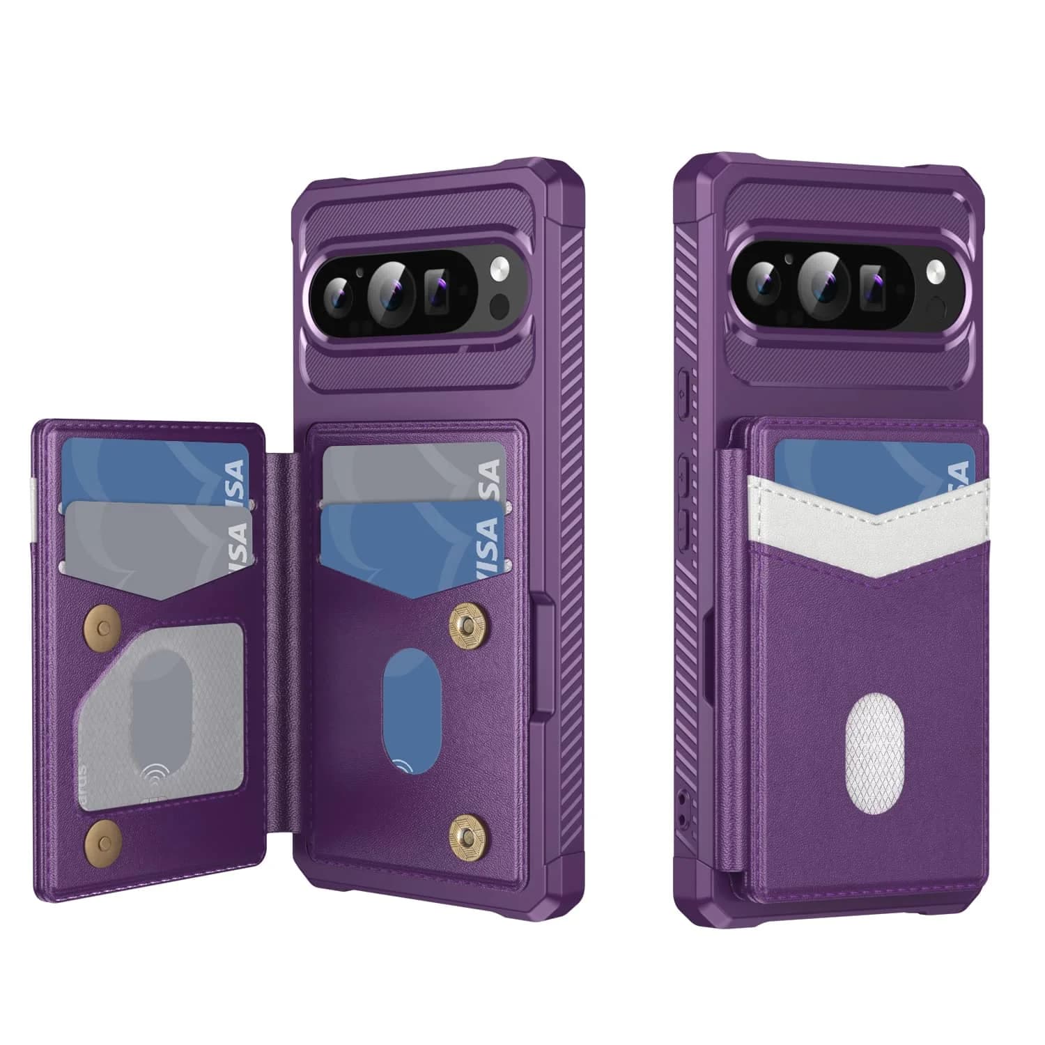 For Google Pixel 10 9 Pro XL 8 7 Pro 9A 8A 7A Case with Card Holder, Heavy Duty Shockproof Soft TPU Back Flip Wallet Cover