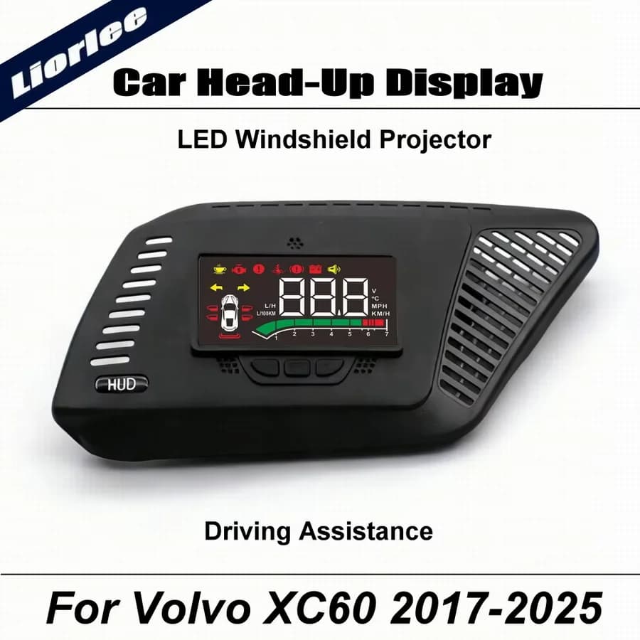 Per Volvo XC60 2017-2025 Display HUD Auto, Proiettore LED per Parabrezza, Accessori per Guida Sicura