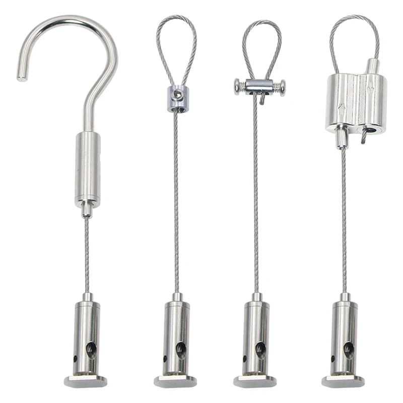 304 stainless steel cable, equipped with adjustable hooks, rope diameter 1.5mm, can hang pictures/potted plants