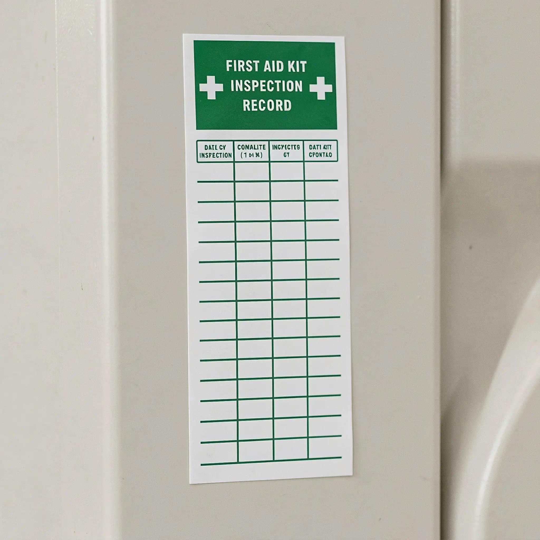 10Pcs First Aid Inspection Labels Safety Compliance Registration Stickers Self adhesive First Aid Kit Sticker for Construction
