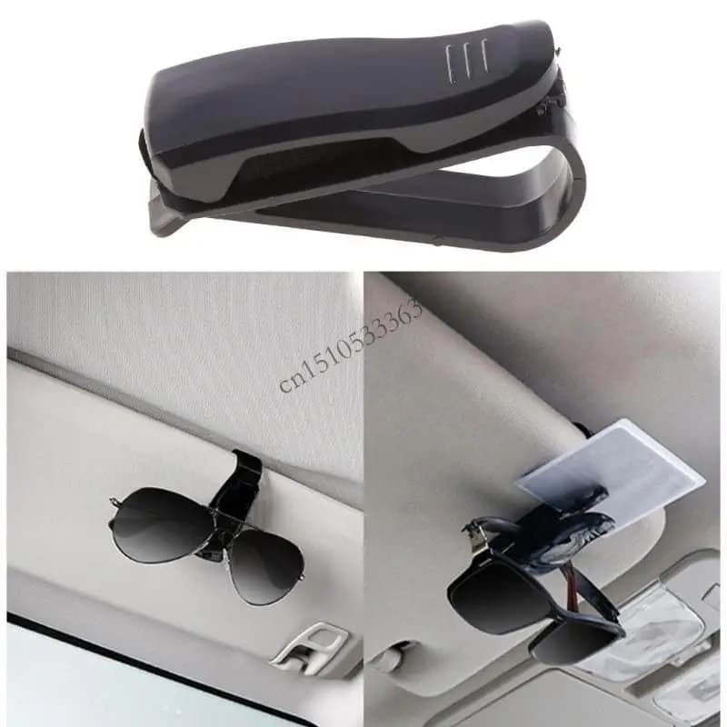 090E Gancio per occhiali con visiera parasole per scatola portaoggetti per auto, fermasoldi per carte per sedile Bac