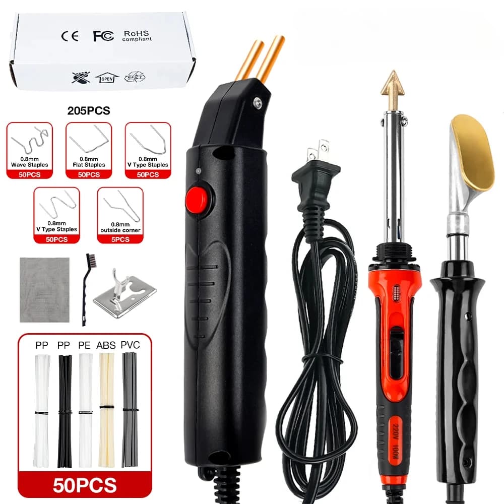 100W Saldatrice di Plastica Cucitrice Termica Saldatore Elettrico Paraurti Auto Kit di Riparazione PVC Portatile Casa Garage Strumento di Saldatura