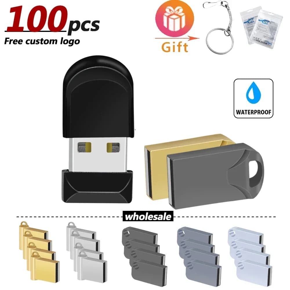 100 pz/lotto mini pen drive all'ingrosso 2.0 4GB 16GB chiavetta USB originale 32GB 64GB 8GB chiavetta usb chiavetta USB Memoria