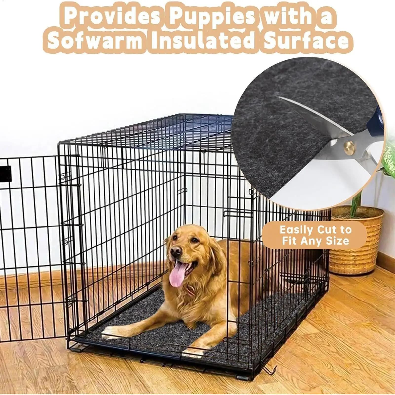 Fodera per tappetino per casse per cani sotto il tappetino per casse per cani Protezione per il pavimento per l'addestramento della cuccia Riutilizzabile per cuccioli di animali domestici Box per proteggere da