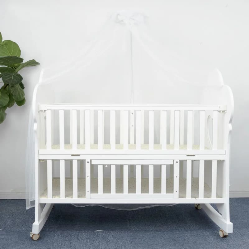 White Custom Multifunction Organizer Bag for Diapers, for Baby Cot and Wood Cot
