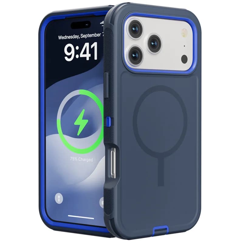 Armatura resistente 3 IN1 antiurto per iPhone 16E 12 13 14 15 16 17 Pro Max Air per custodia di ricarica wireless magnetica Magesafe