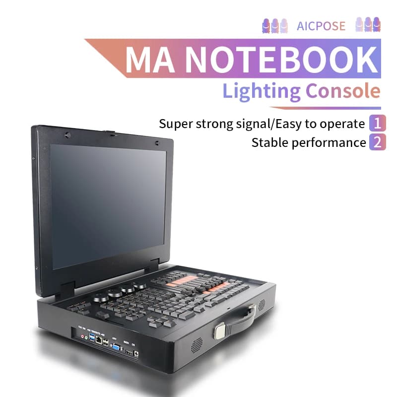 Console di illuminazione per laptop a LED MA2, controller DMX, controller di illuminazione scenica, apparecchiature professionali per spettacoli teatrali
