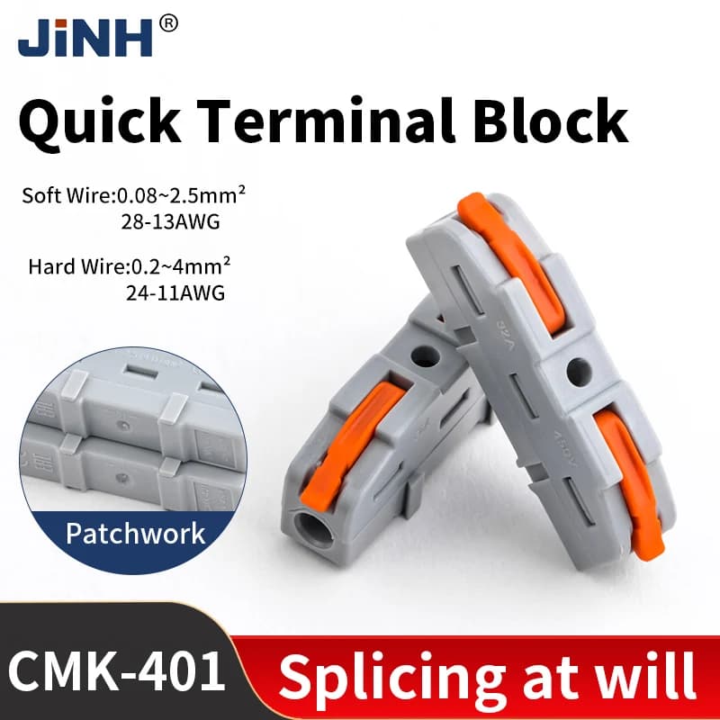 10/20/50pcs Universal Lever Wire Connector Electrical Compact Splicing 1 to 1 Inline Assemblable Terminals Quick Connection