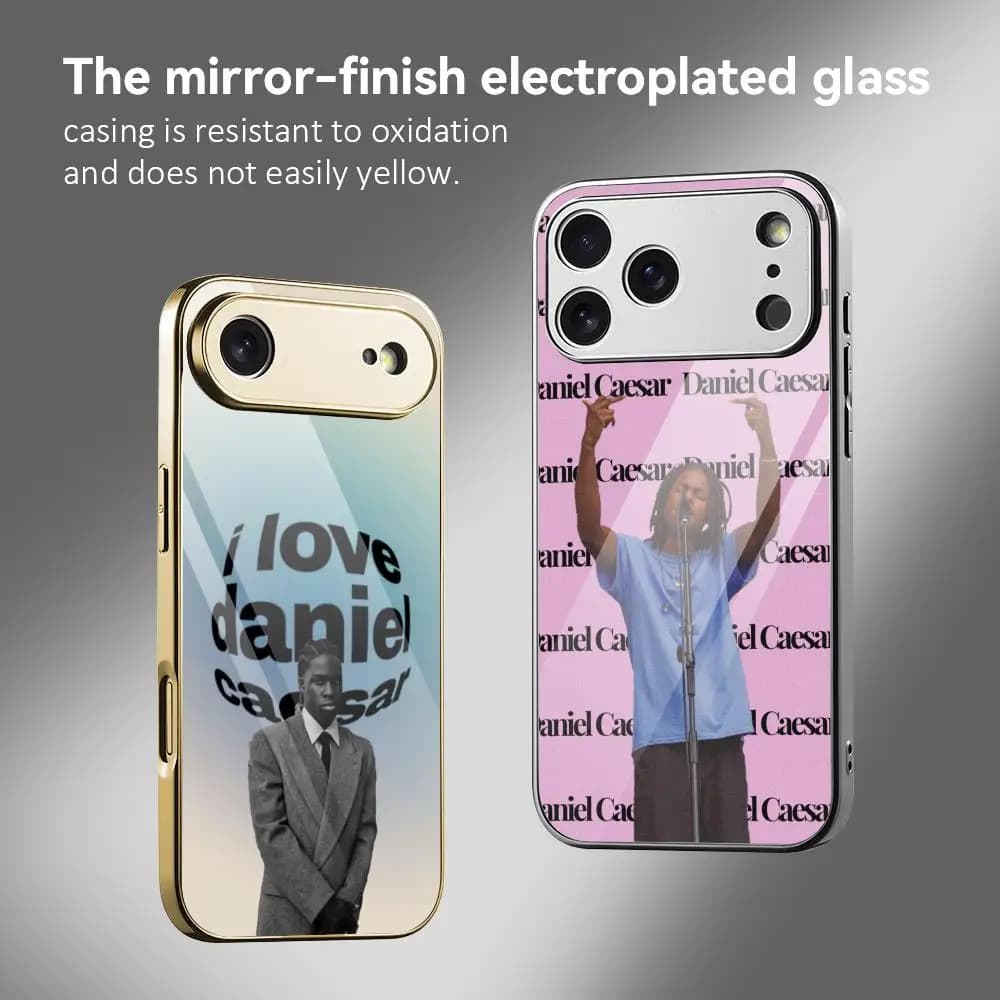 Cover per iPhone D-Daniel Caesar Rapper, in metallo galvanizzato antiurto, per modelli 17 16 15 14 13 12 Pro Max Plus