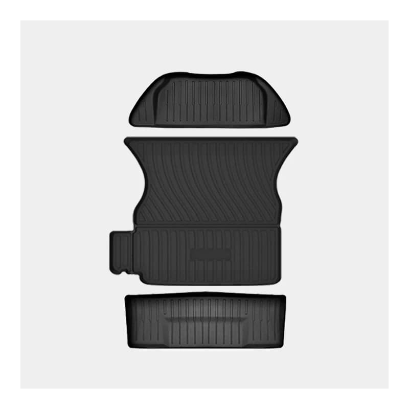 Personalizzato Fit TPE Tappeto Bagagliaio di Un'auto Zerbino di Rivestimento Del Pavimento 3D 5 Posti Anteriore Scomparto Posteriore Zerbino Interno Per 2016-2023 Tesla Modello X