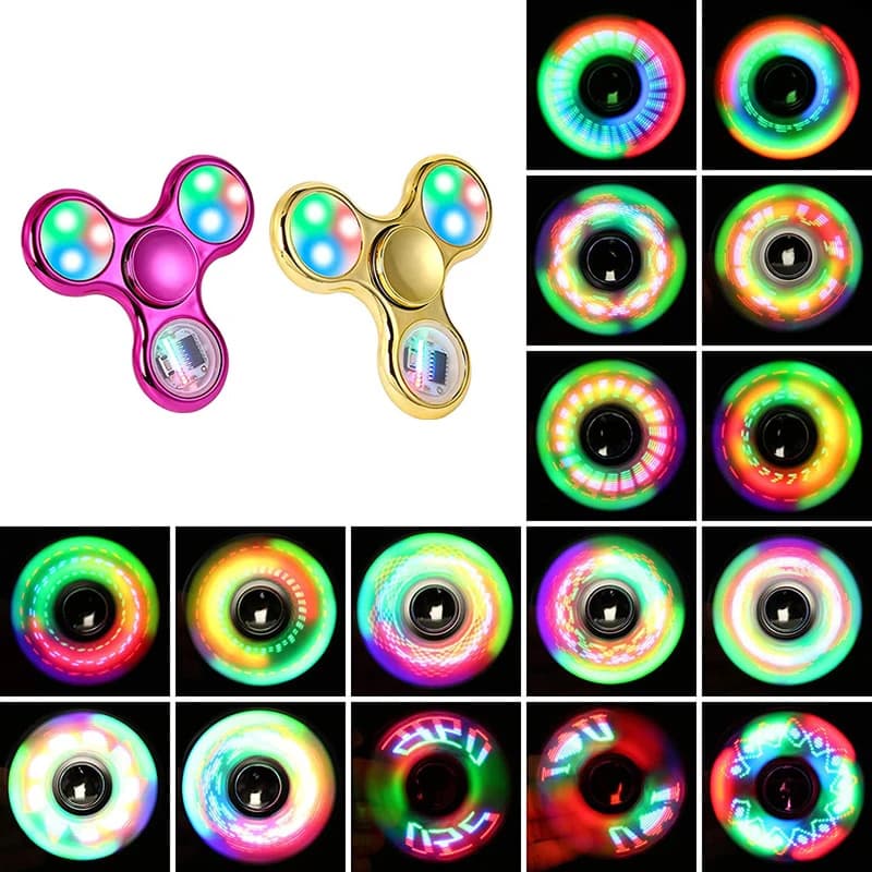 Creativo Luminoso HA CONDOTTO LA Luce Fidget Spinner Mano Top Spinner Glow In Dark Luce EDC Figet Spiner Dito Alleviare Lo Stress Giocattoli