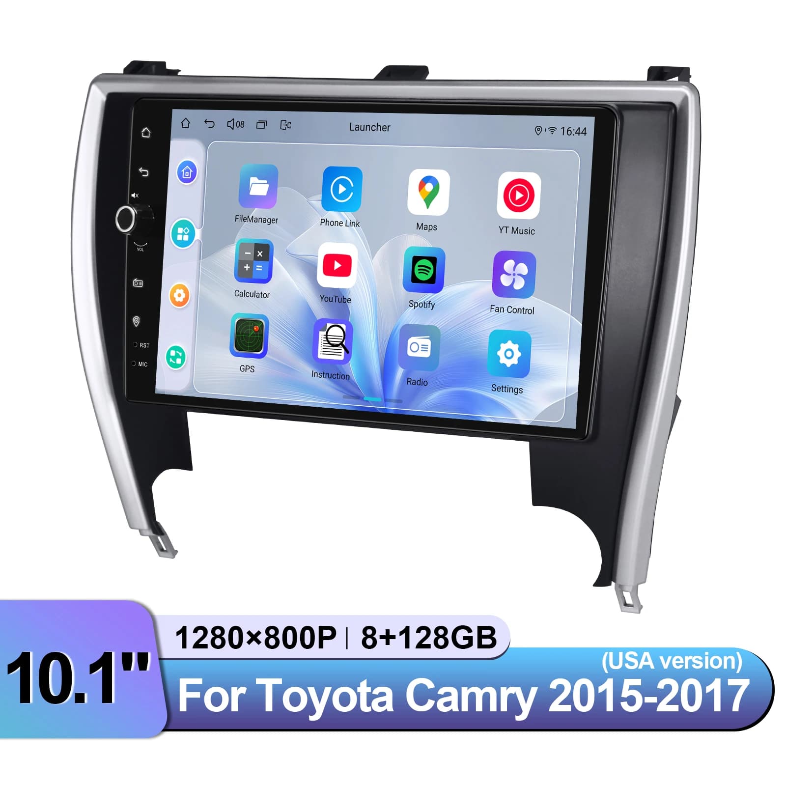 Nuovo sistema audio per auto Android 13.0 da 10 pollici Aggiornamento Carplay Cartereo per Toyota Camry 2015-2017 Mantieni controlli OEM, fotocamera e USB