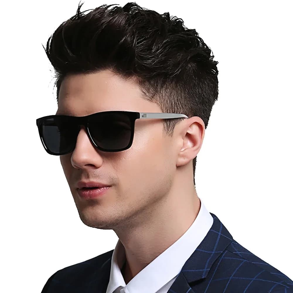 Occhiali da Sole Polarizzati Quadrati di Lusso VIVIBEE, Lenti Blu a Specchio per Guida, Occhiali da Sole Classici Unisex, Tendenze 2026, Occhiali da Sole per Donne